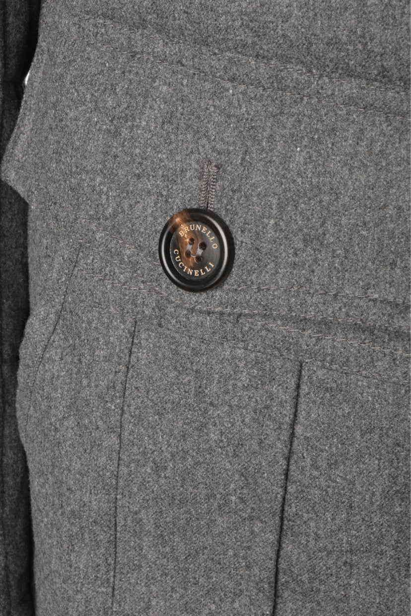 Brunello Cucinelli Size M Men's Quilted Wool & Cashmere Utility Jacket