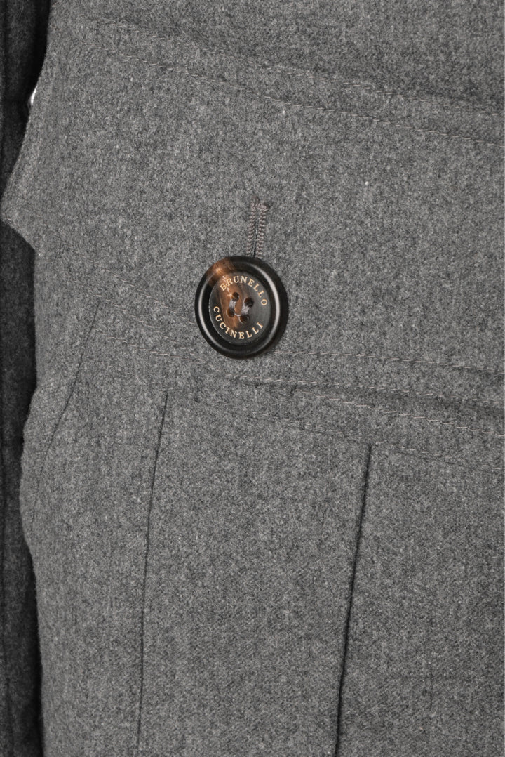 Brunello Cucinelli Size M Men's Quilted Wool & Cashmere Utility Jacket