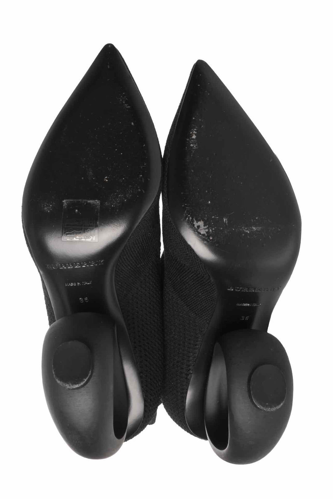 Burberry Size 36 Knit Stretch Fabric Kimberley Pointed Toe Ankle Boots