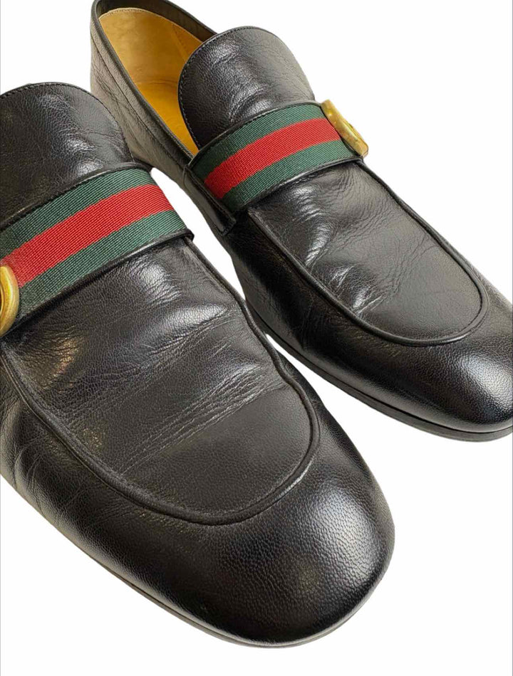 Gucci Logo Strap Loafers Size 10 Men's Shoes