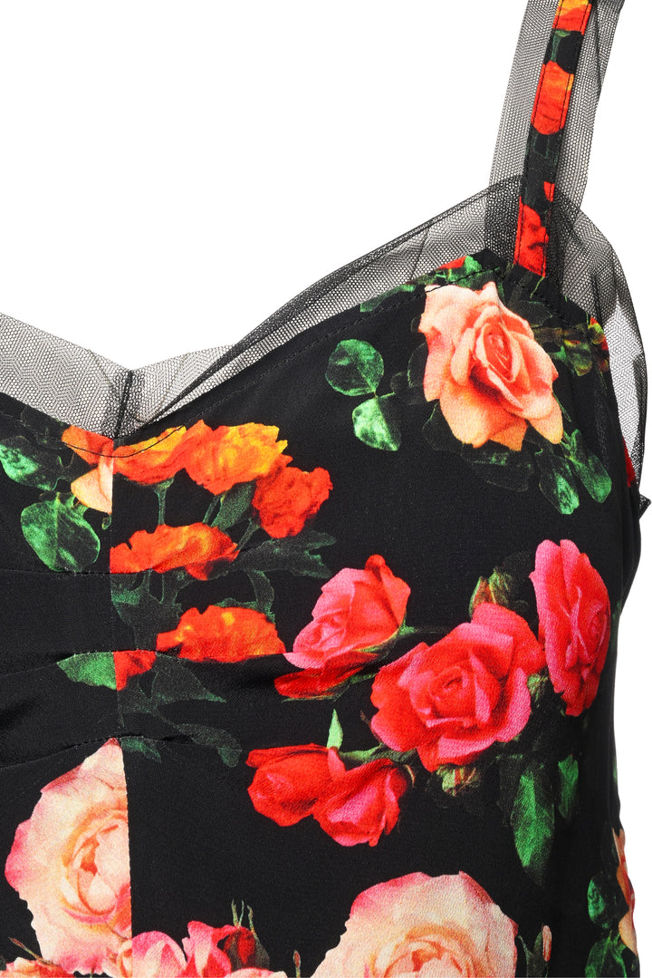 Molly Goddard Size M Rose Floral Midi Dress