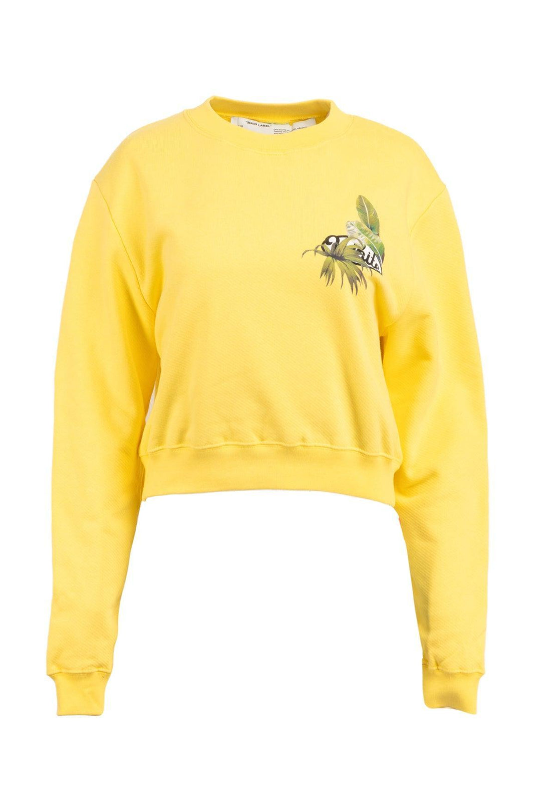 Off White Size S Racing Crewneck Cropped Sweatshirt