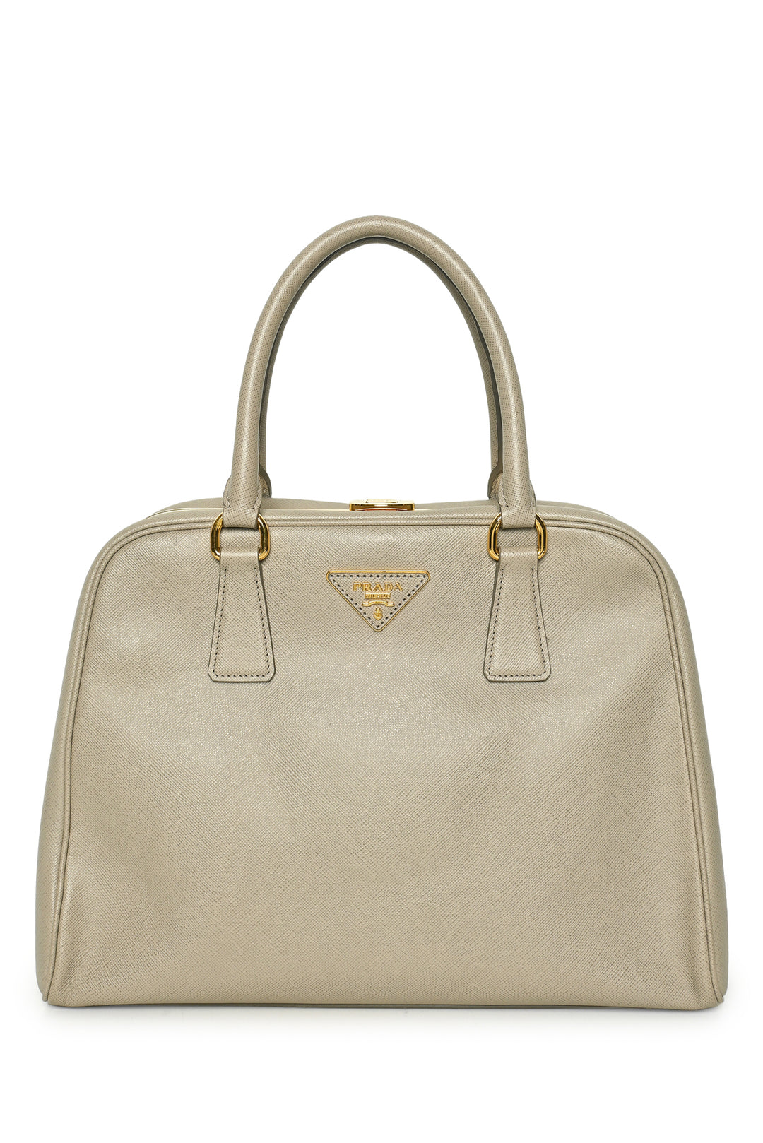 Prada Saffiano Lux Pyramid Frame Purse