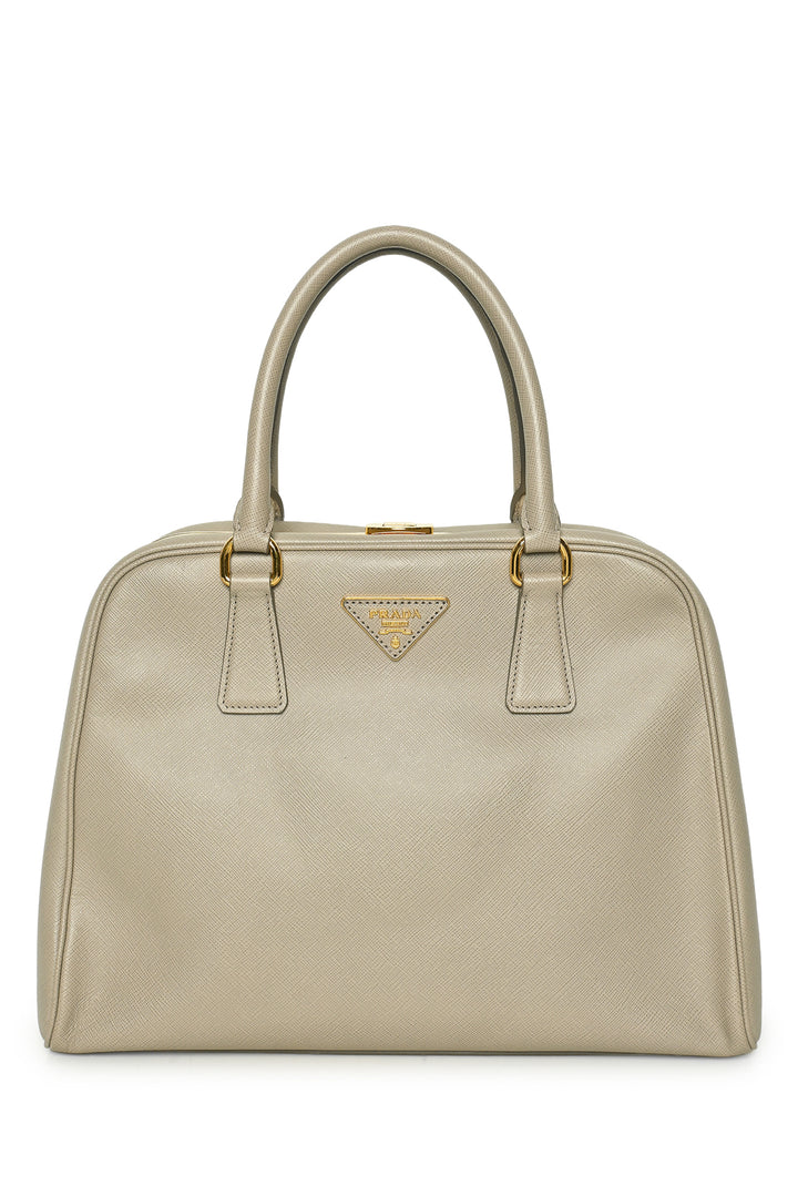 Prada Saffiano Lux Pyramid Frame Purse