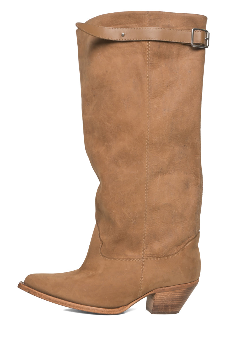 R13 Size 40 Distressed Slouch Cowboy Boots