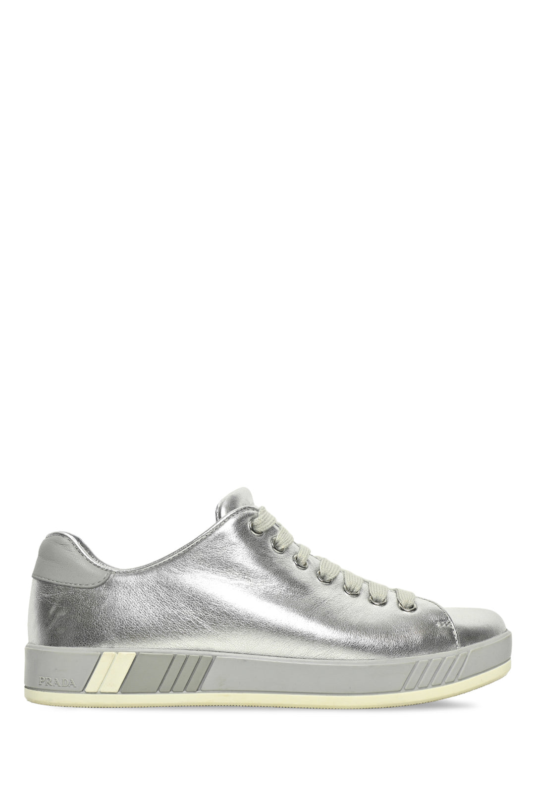 Prada Size 37.5 Metallic Sneakers