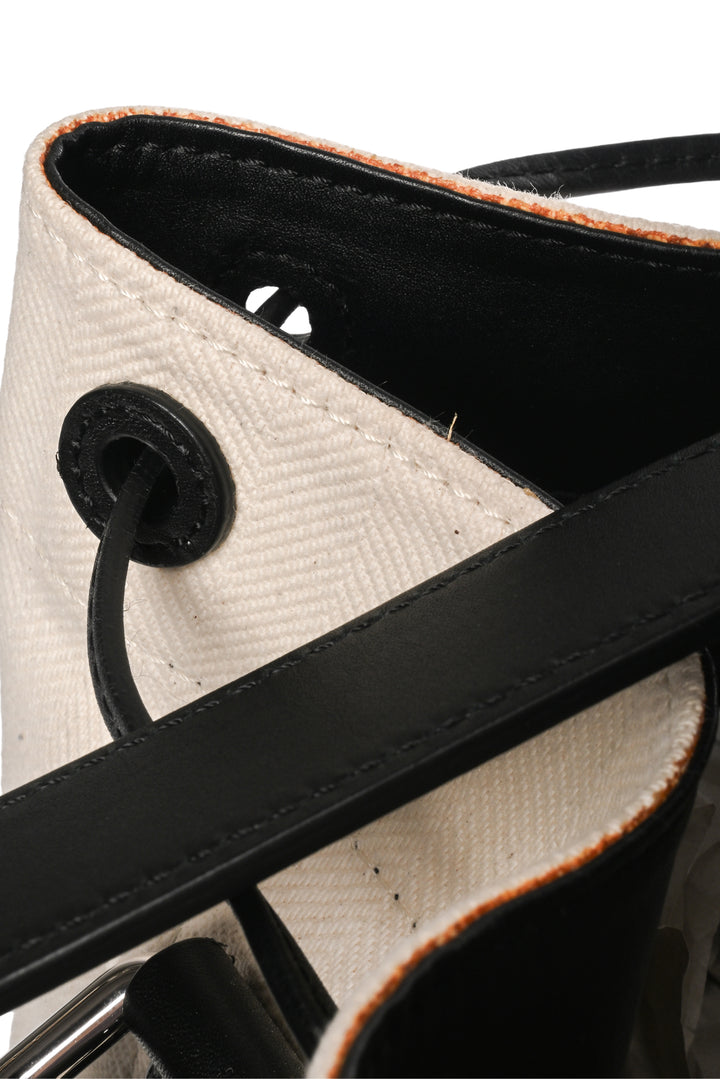 Lanvin Canvas & Leather Bucket Shoulder Bag