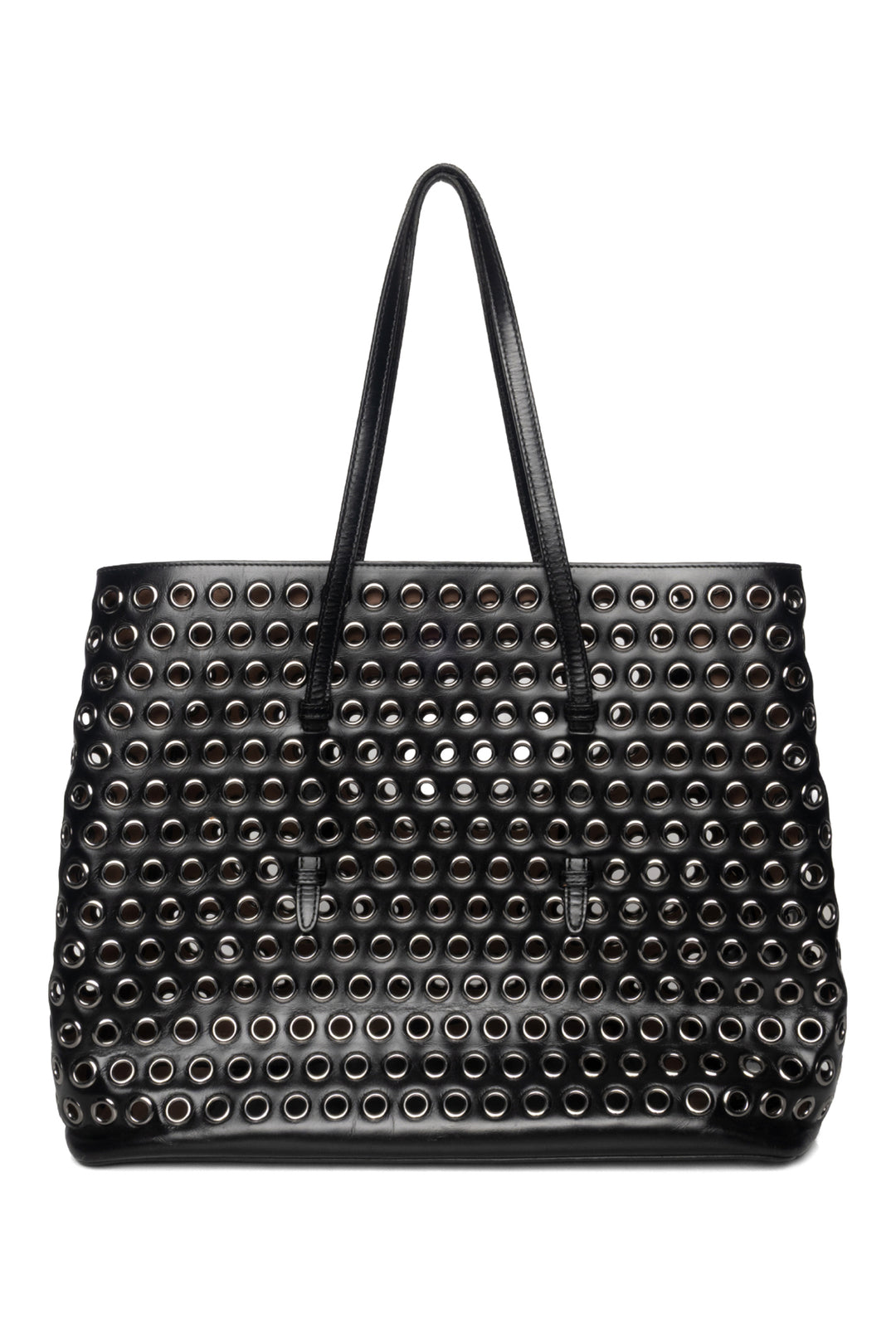 Alaia Calfskin Grommet Tote