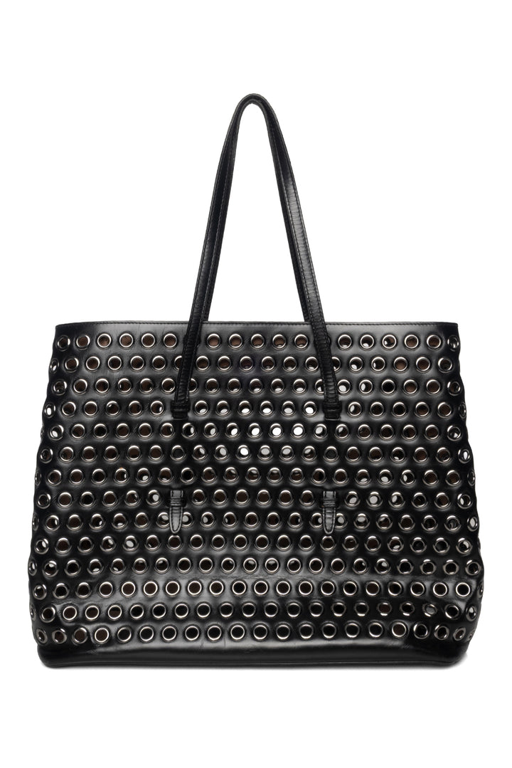 Alaia Calfskin Grommet Tote