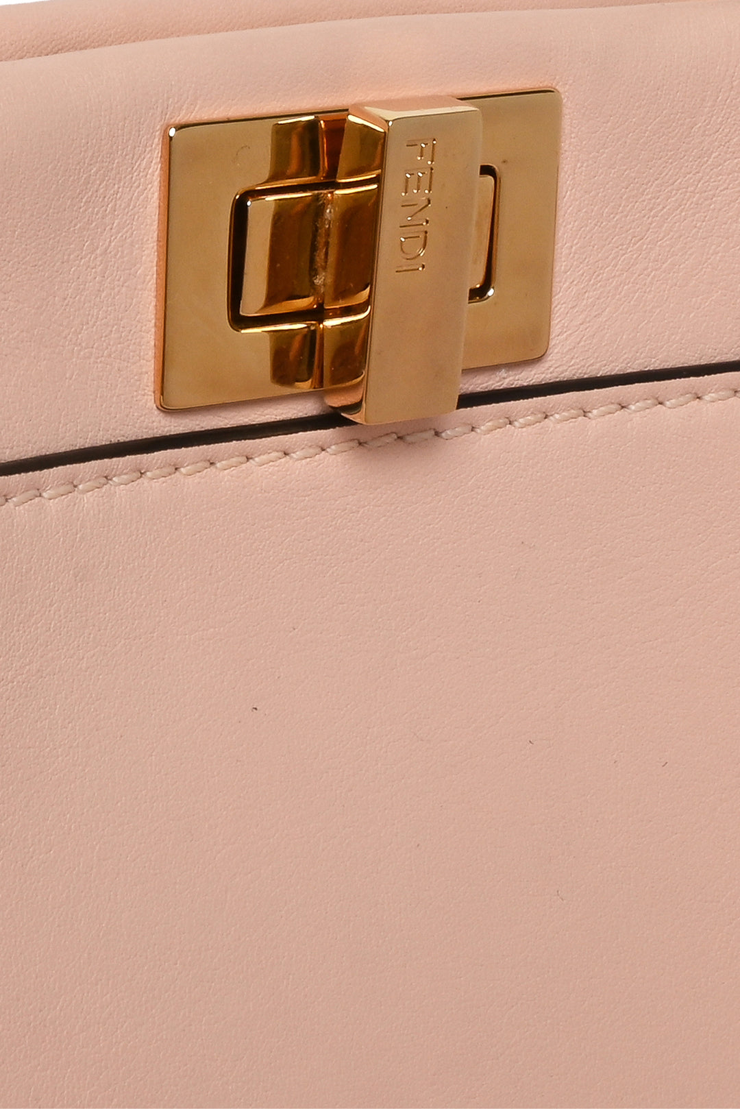 Fendi Vitello Seta Canvas FF Embroidered Mini Peekaboo Iconic Satchel
