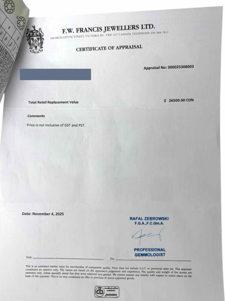 Size 5 18K White Gold  Diamond   Ring