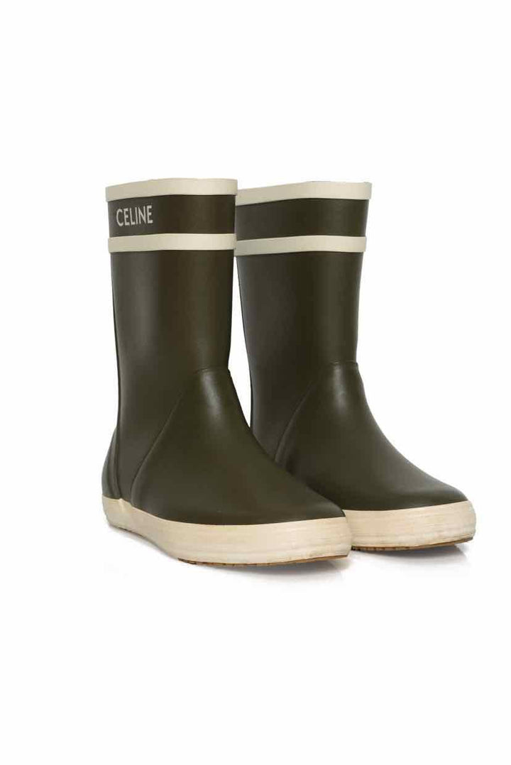 Celine Size 36 Les Bottes de Pont Rubber Rain Boots