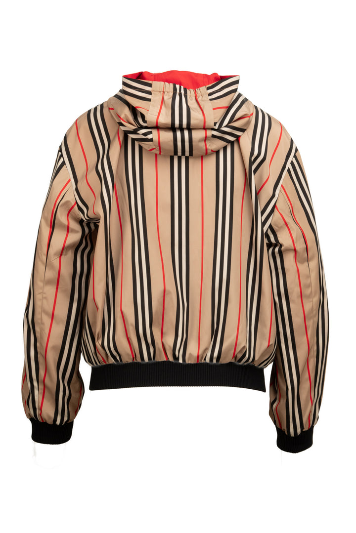 Burberry Size XS/S (Youth 14) Reversible Icon Stripe Hooded Jacket