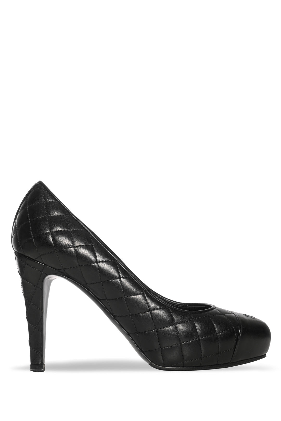 Chanel Size 36 Quilted CC Cap Toe Pumps