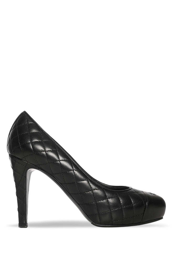 Chanel Size 36 Quilted CC Cap Toe Pumps