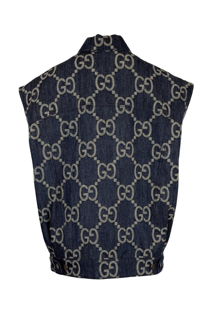 Gucci Jumbo GG Denim Size 48 Men's Vest