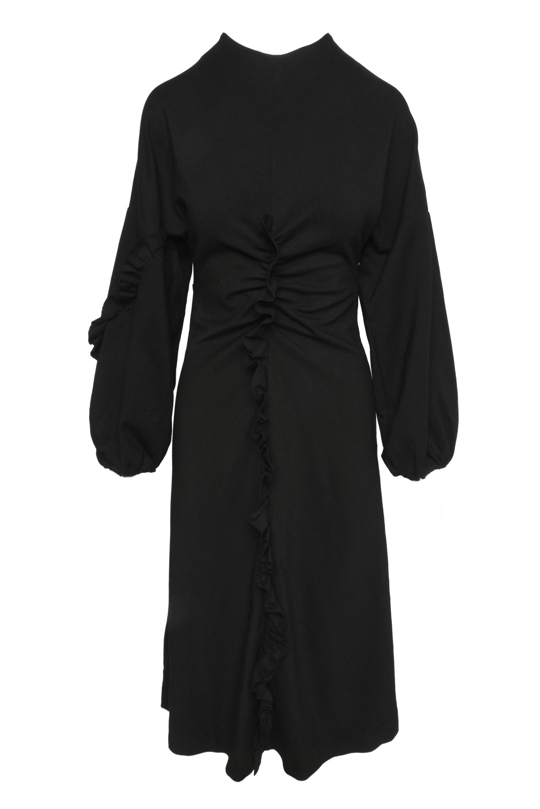 Tibi Size 2 Open Back Ruffle Knit Midi Dress