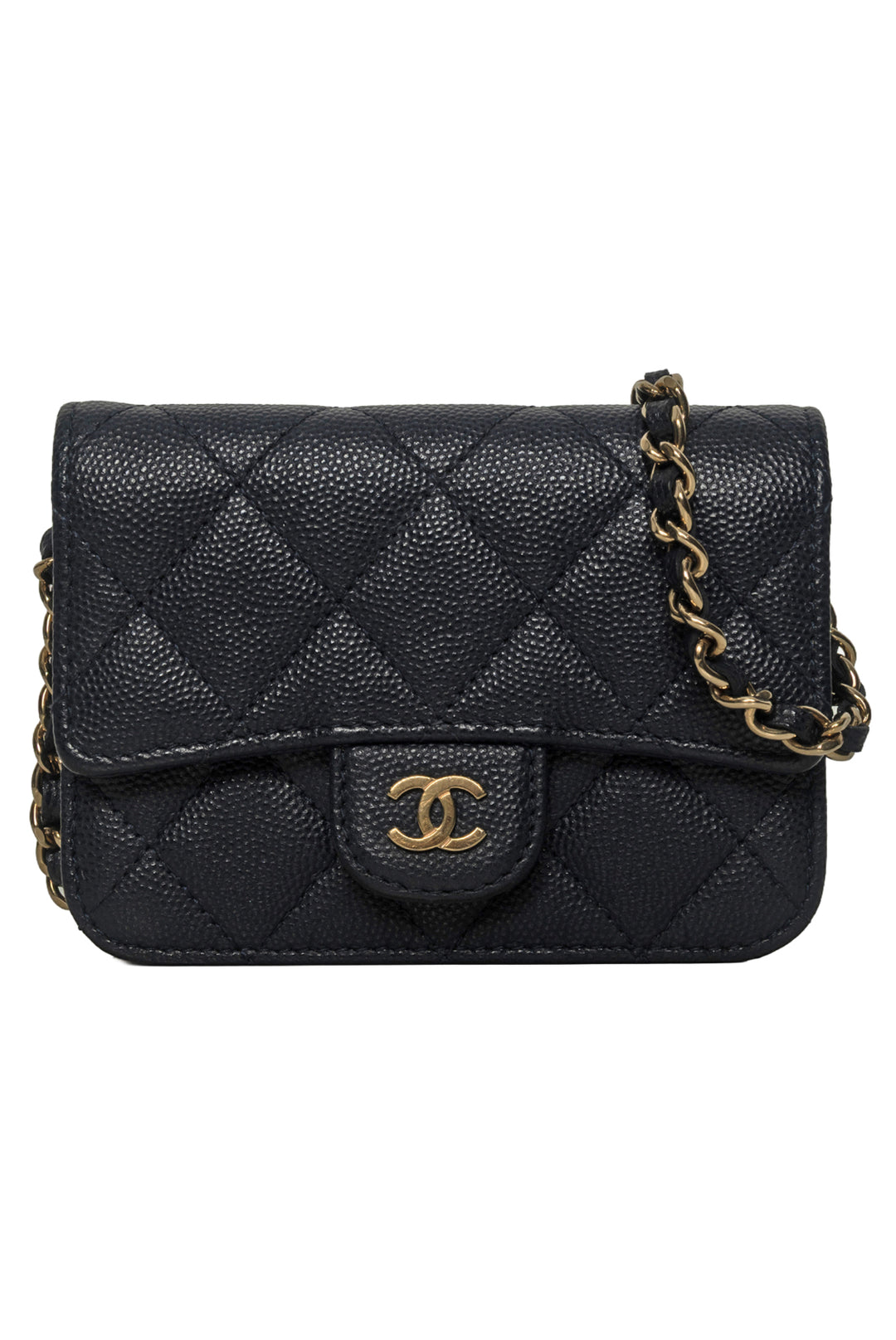 Chanel Caviar Classic Mini CC Cardholder on Chain