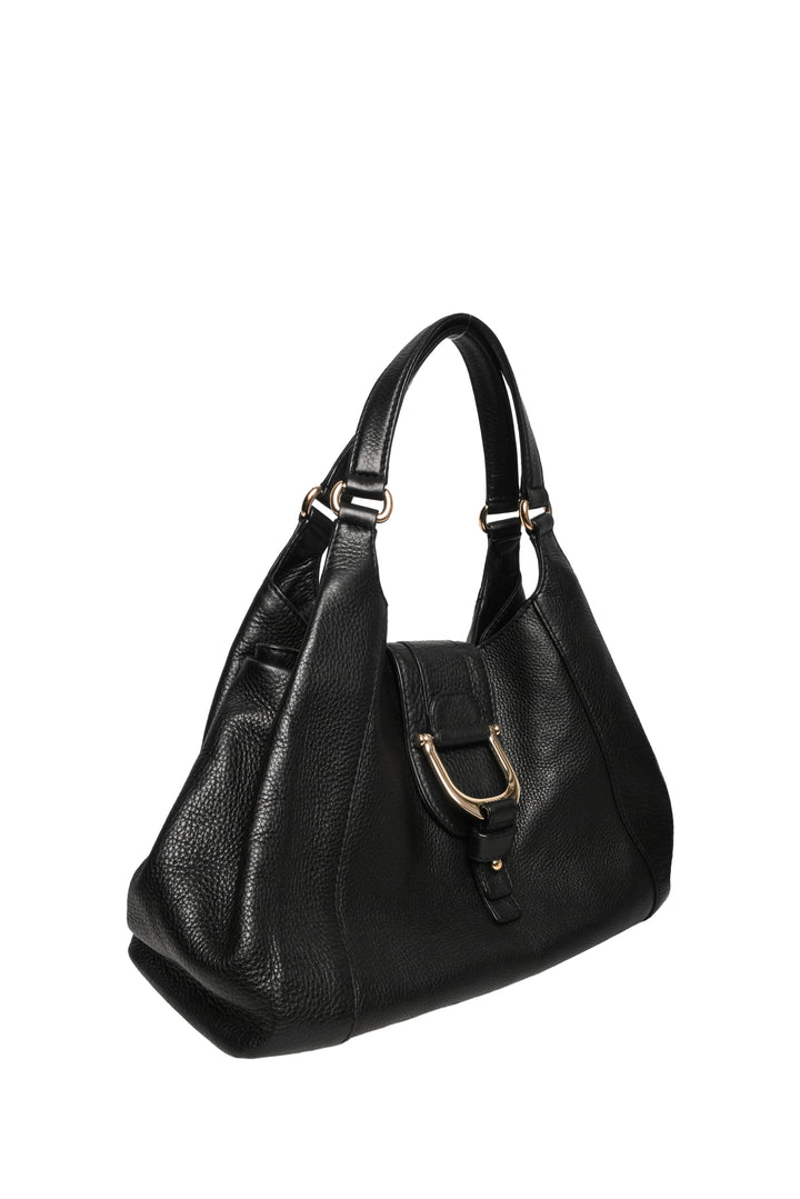 Gucci Medium Pebbled Calfskin Greenwich Stirrup Buckle Shoulder Bag