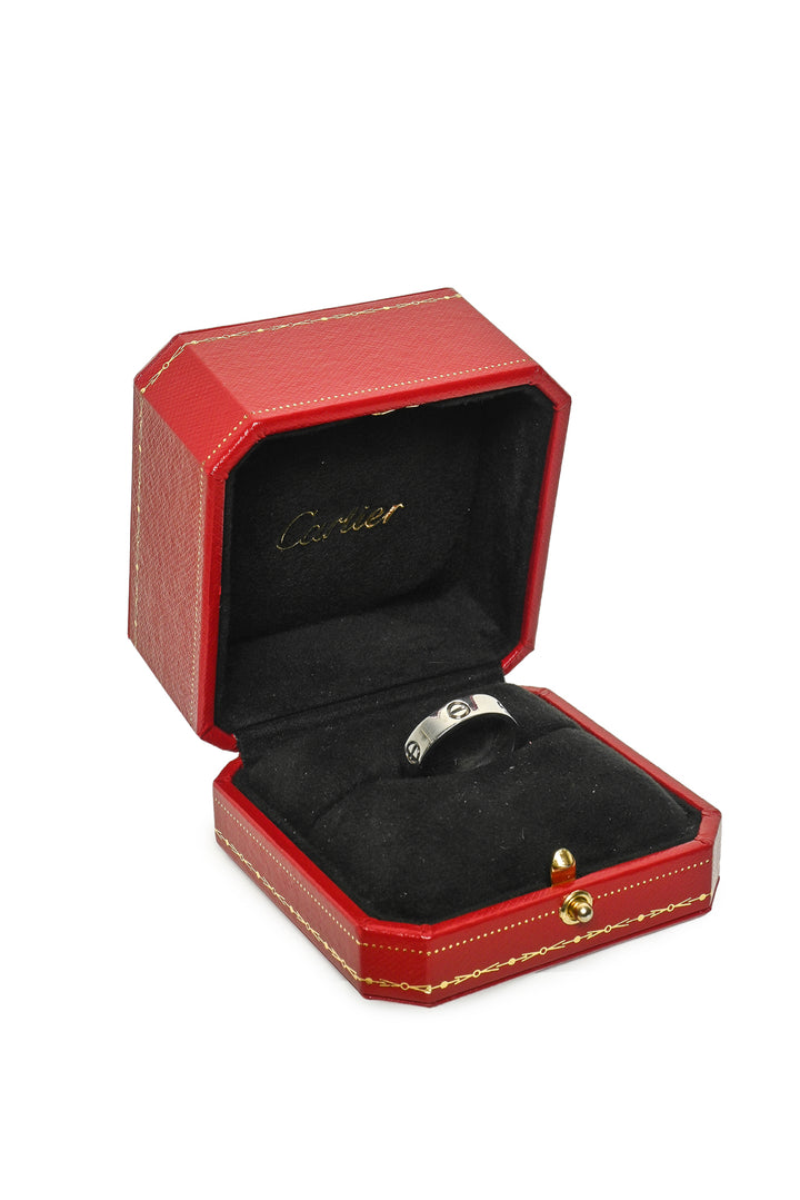 Cartier Size 10 18K White Gold Classic Love Ring