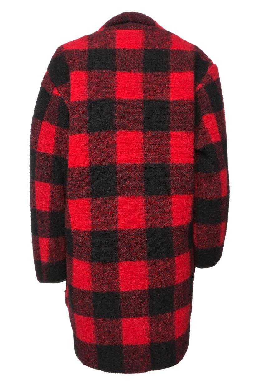 Isabel Marant Etoile Size 34 Wool-Blend Plaid Coat