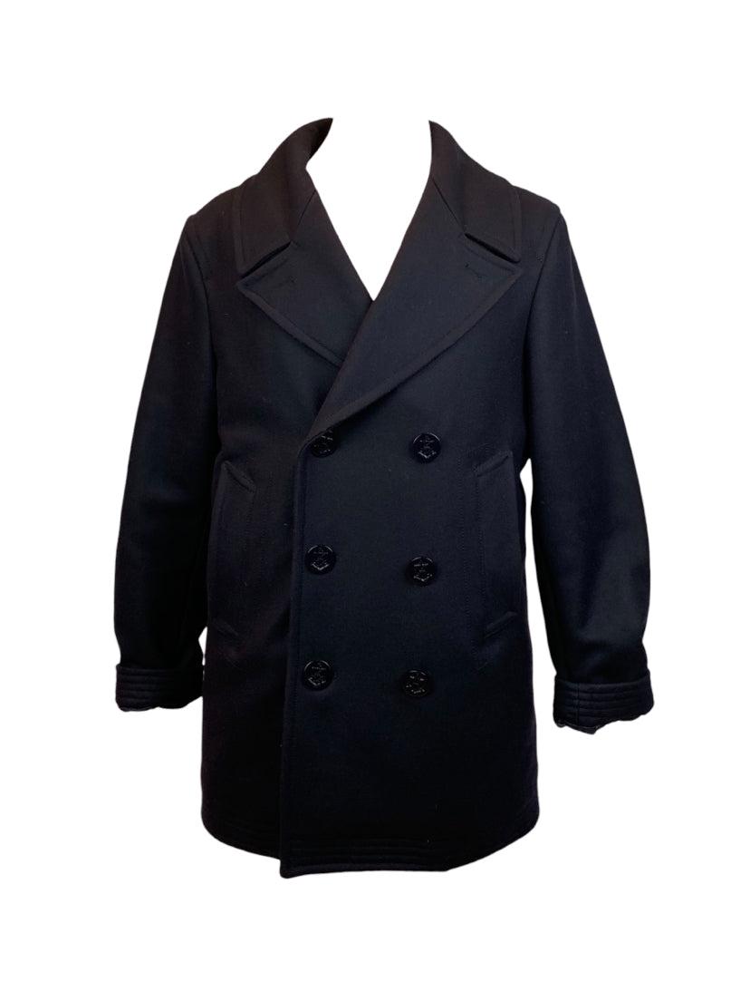 Moncler Size 4 Men's Quilted Lined Peacoat