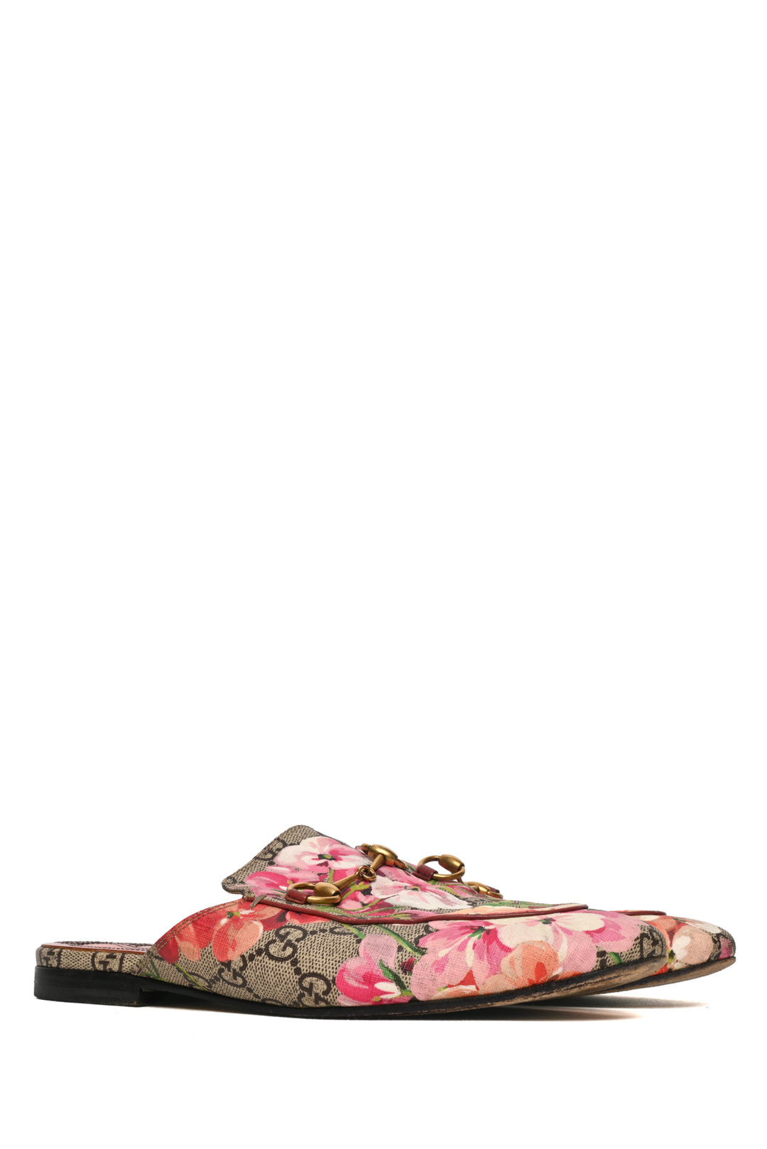 Gucci Size 37 Princetown GG Blooms Loafers