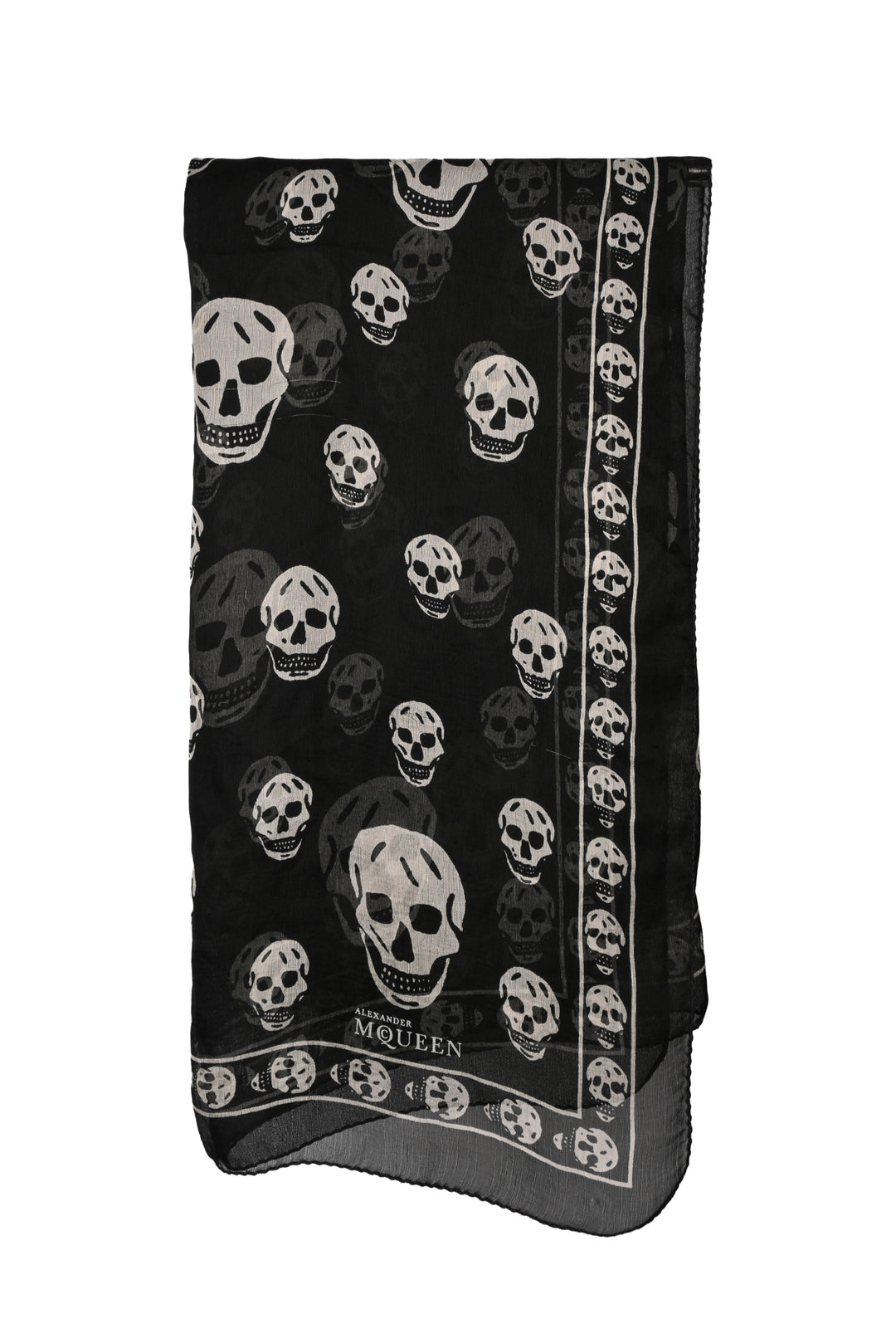 Alexander Mcqueen Classic Silk Skull Scarf