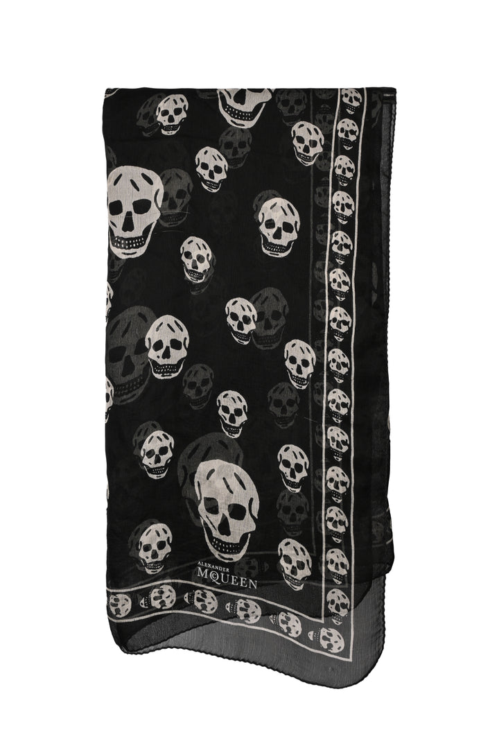 Alexander Mcqueen Classic Silk Skull Scarf
