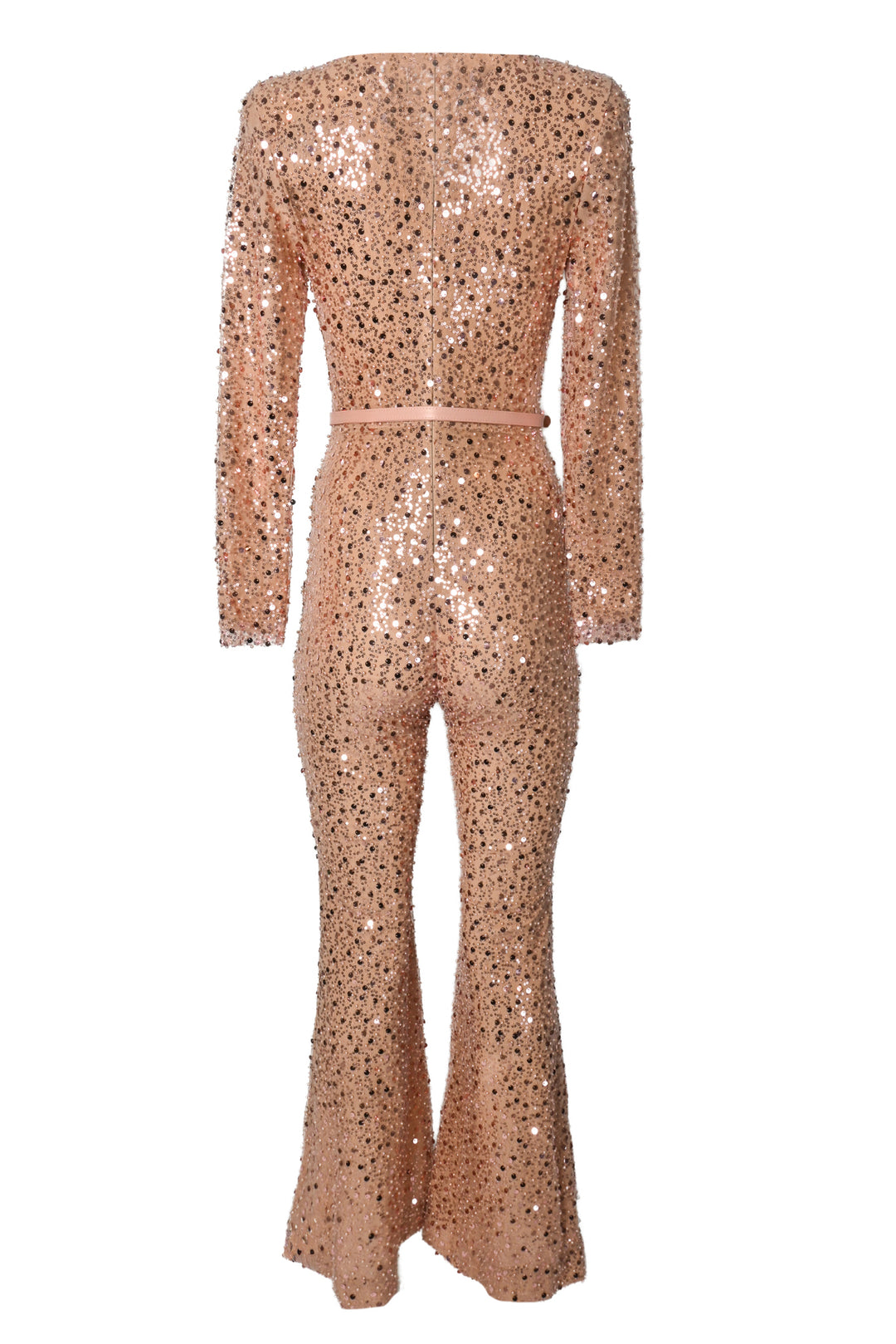 Nadine Merabi Size S/M Eliza Sequin & Bead Embellished Jumpsuit