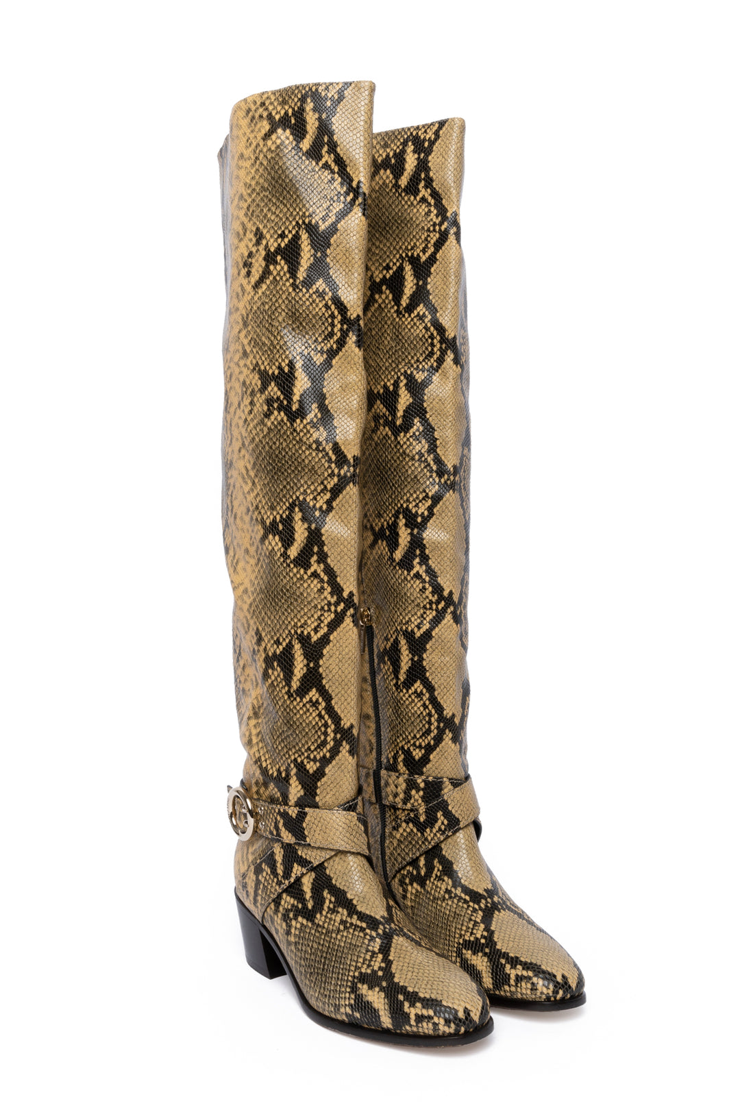 Jimmy Choo Size 36 Over-the-Knee Snake Print Boots