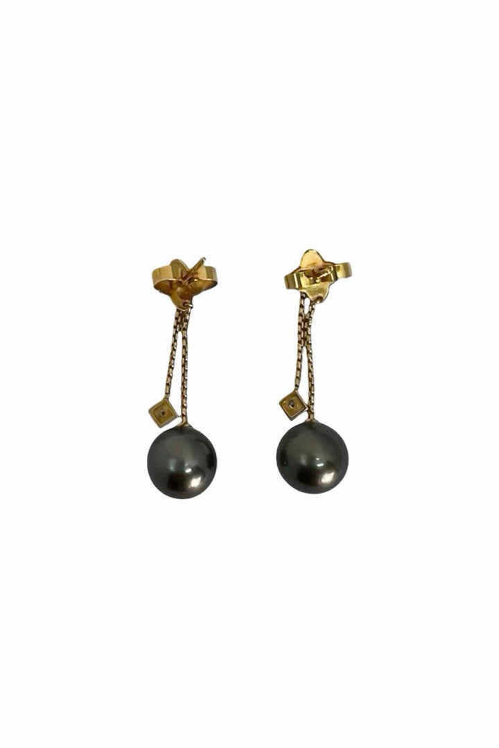 David Yurman Solari tahitian Pearl Chain Drop Earrings