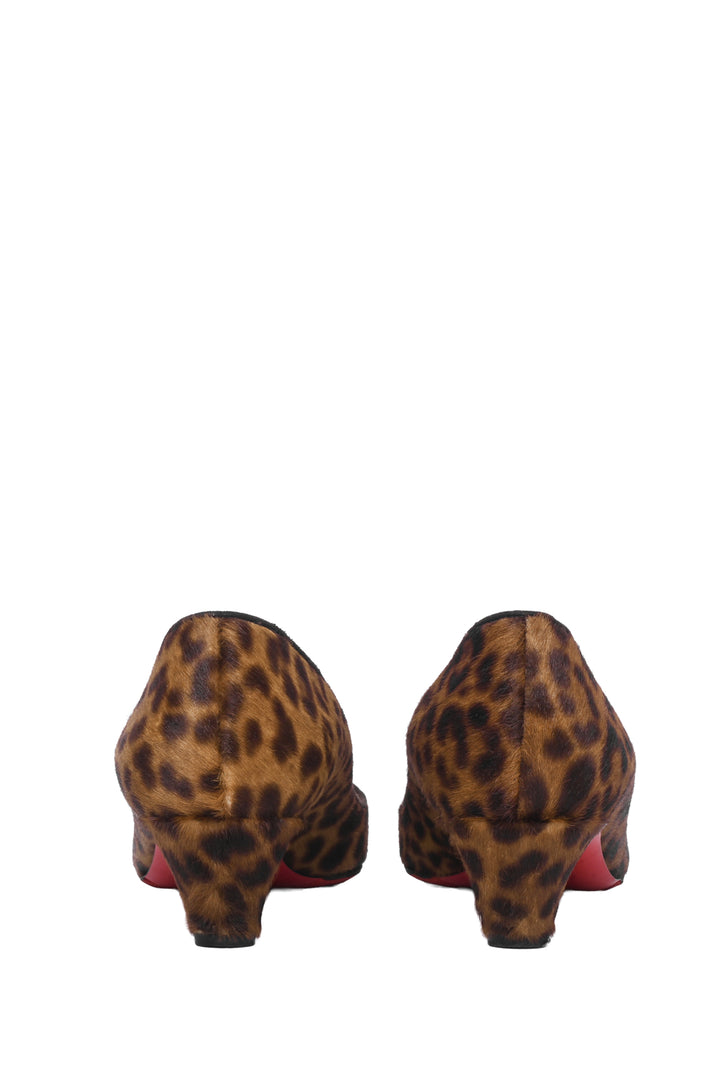 Christian Louboutin Size 35.5 Animal Print Pony Hair Pigalle 45 Pumps