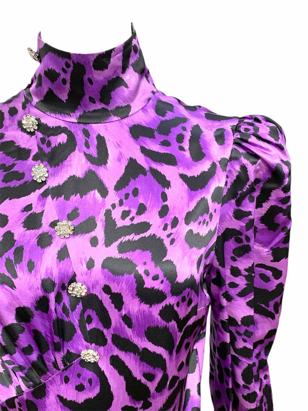 Alessandra Rich Animal Print Silk Size 42 Dress