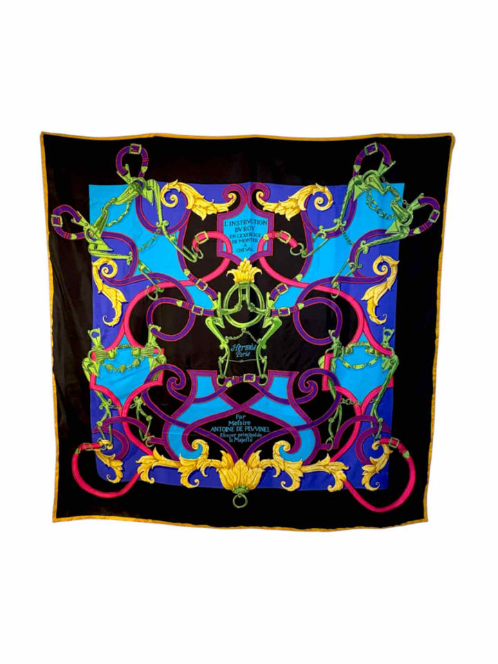 Hermes Henri d'Origny L'Instruction du Roy Size Silk Equestrian Scarf