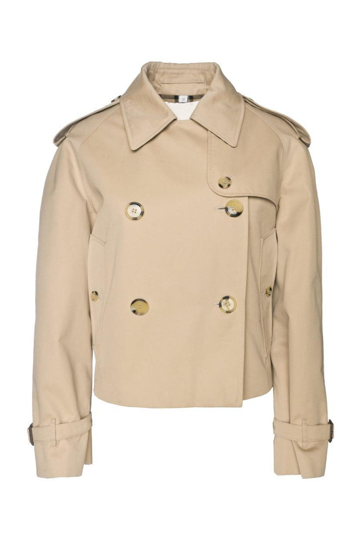 Burberry Size 6 Cropped Gabardine Trench Jacket