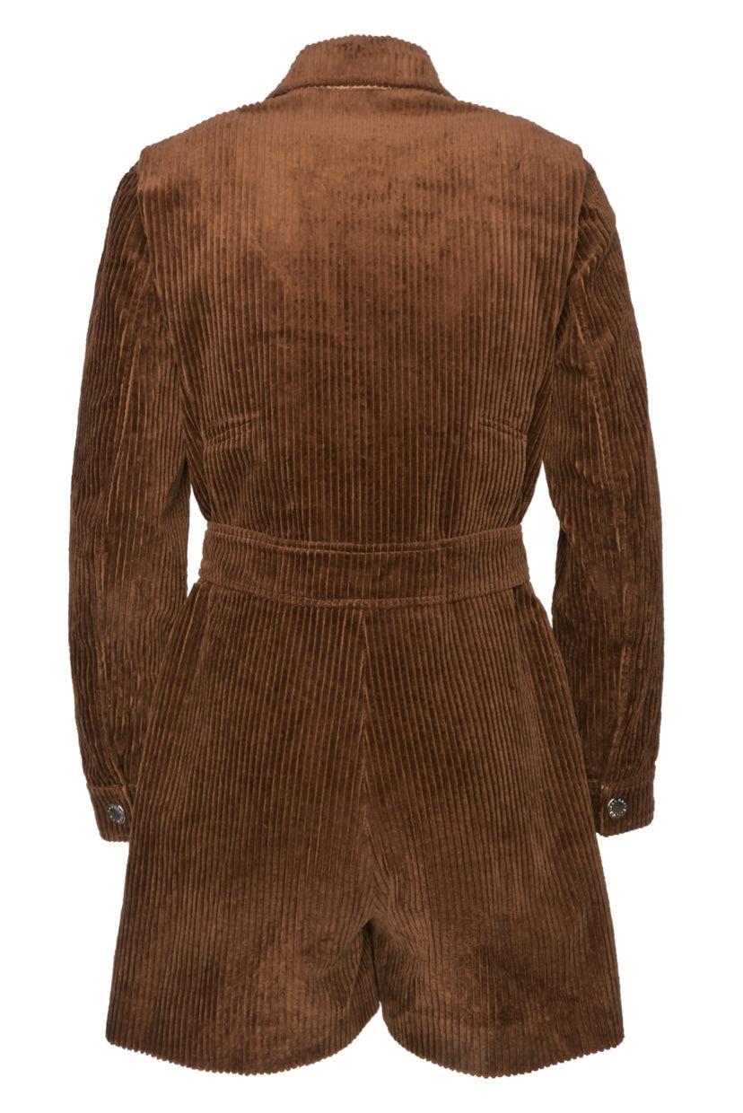 Sandro Size 34 Long Sleeved Corduroy Jumpsuit