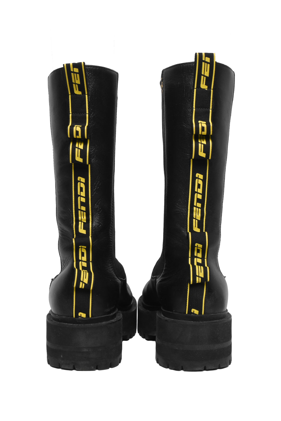 Fendi Size 39 Rockoko Lug-Sole Tall Chelsea Boots