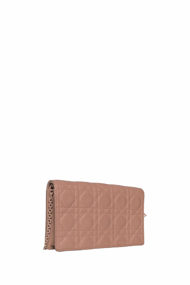 Dior 2021 Ultra Matte Cannage Lady Dior Wallet on Chain