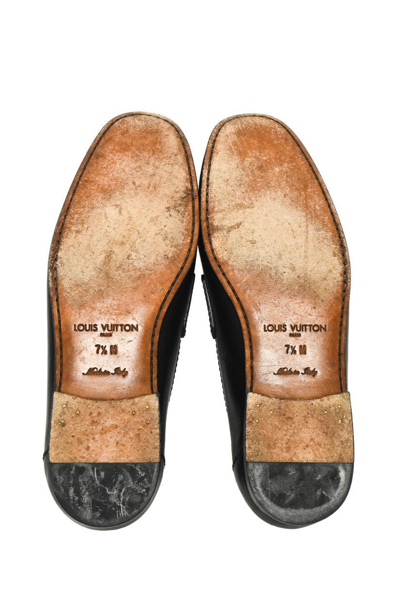 Mens Shoe Size 7.5 Louis Vuitton Men's Damier Infini Leather Loafer Shoes