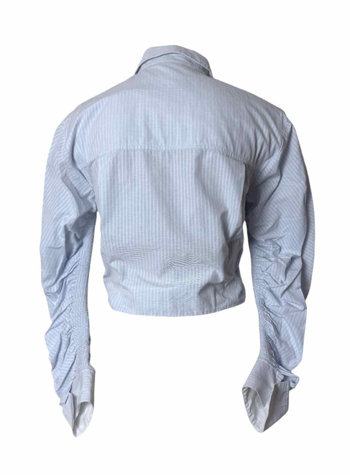 Celine Size 38 Striped Cotton Blouse