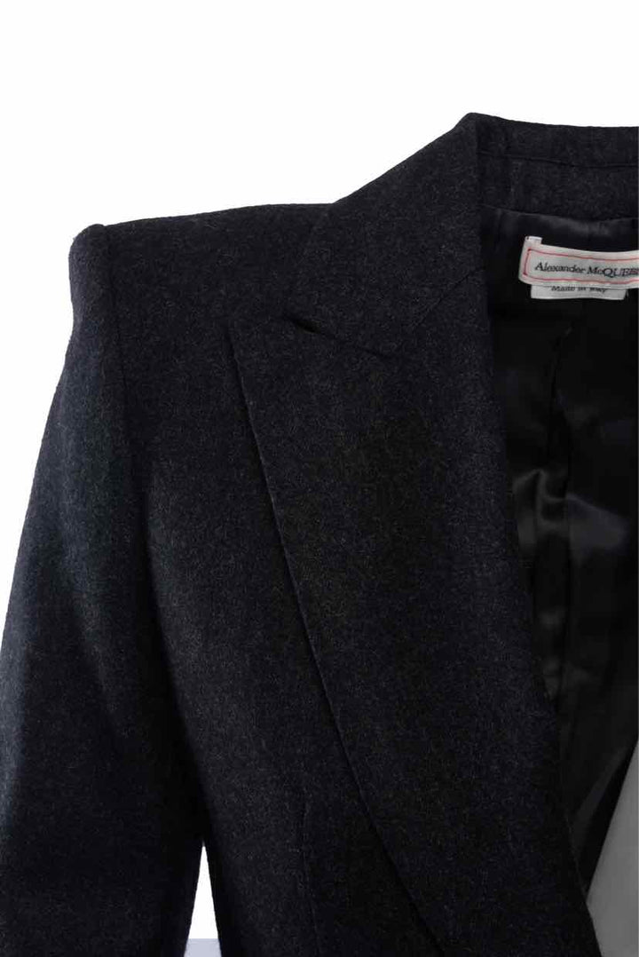 Alexander Mcqueen Size 38 2019 Tailored Wool Coat