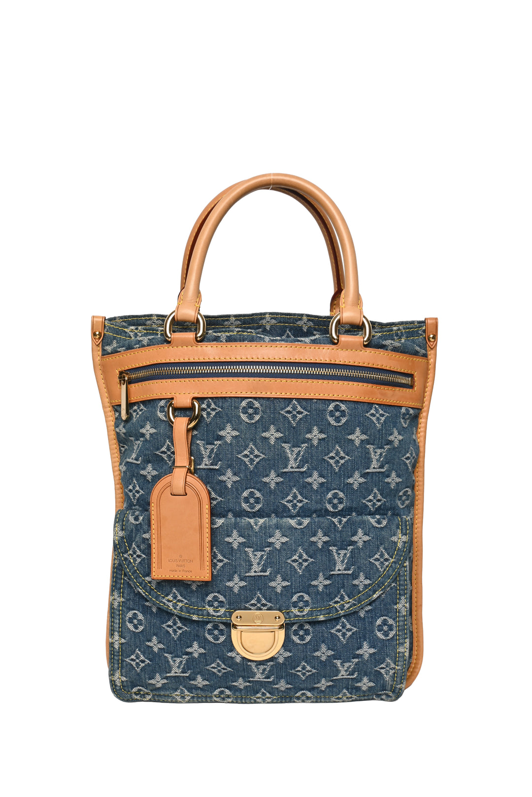 Louis Vuitton Monogram Denim Sac Plat Tote