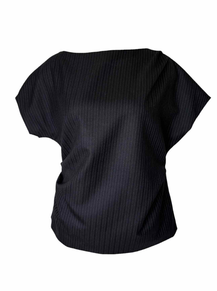 Dries Van Noten Size 40 Pinstripe Wool Tops