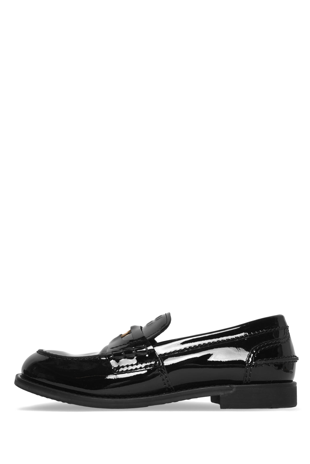 Miu Miu Size 37 Patent Leather Penny Loafers