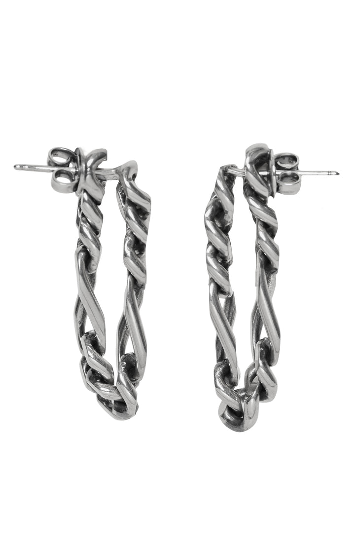 Bottega Veneta Silver Chain Drop Earrings