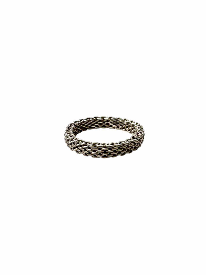 Tiffany & Co 925 Silver Somerset Mesh  Ring