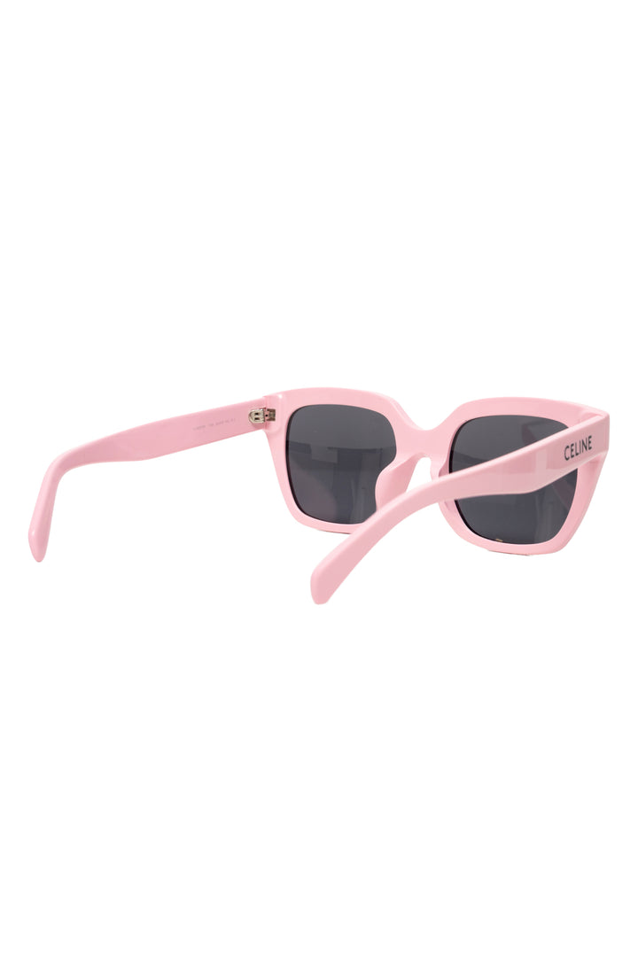 Celine Logo Monochroms Butterfly Square Sunglasses