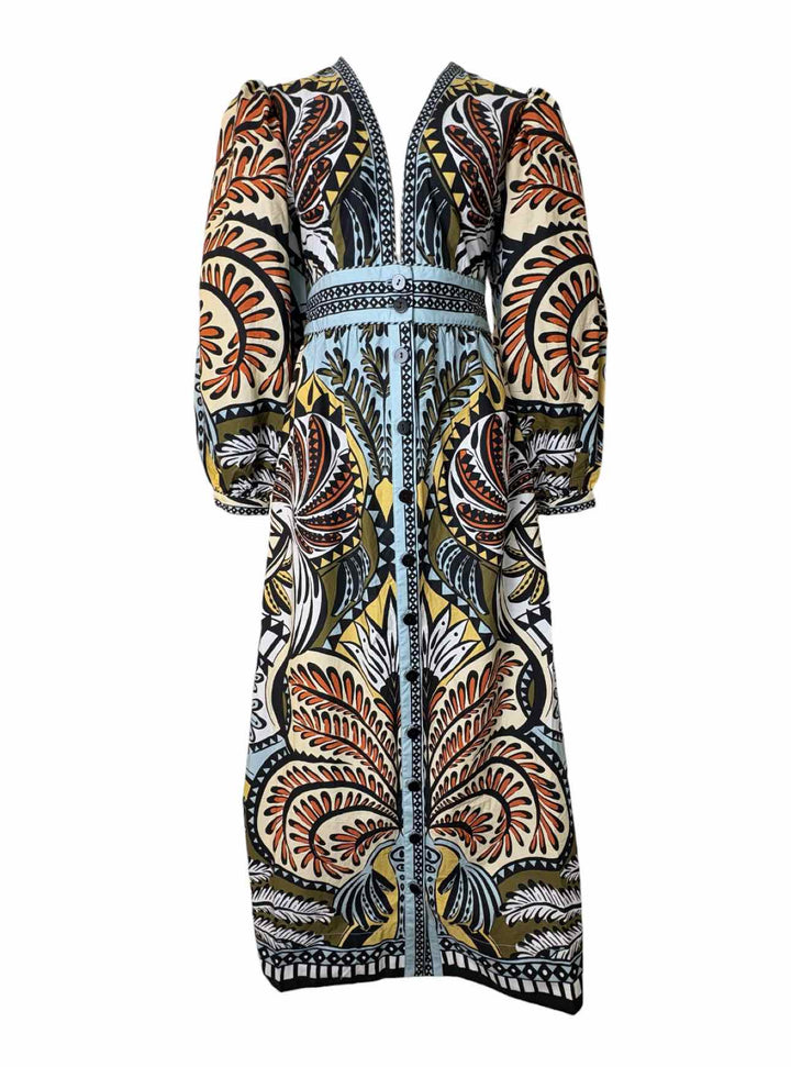 Farm Rio Size S Balamana Multicolour Dress