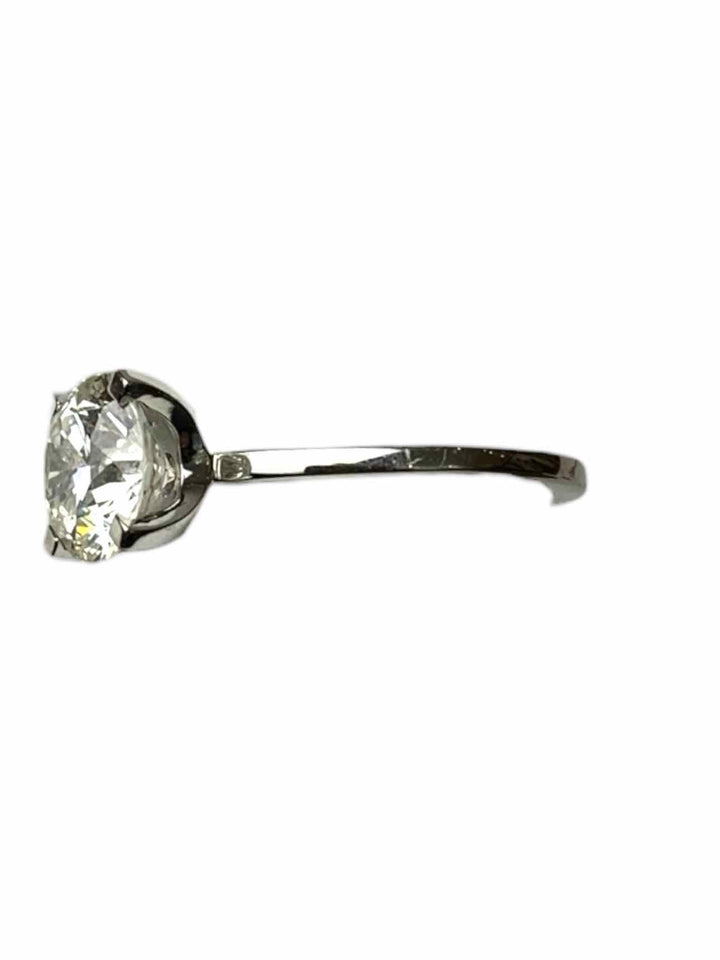 Pandora  Size 6 14K White Gold Ring With 2CT Lab Grown Diamond.